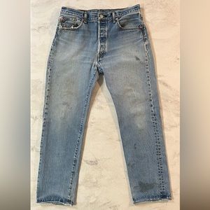 Men’s Levi’s 501 Original Fit Button Fly Distressed 34 x 30.5